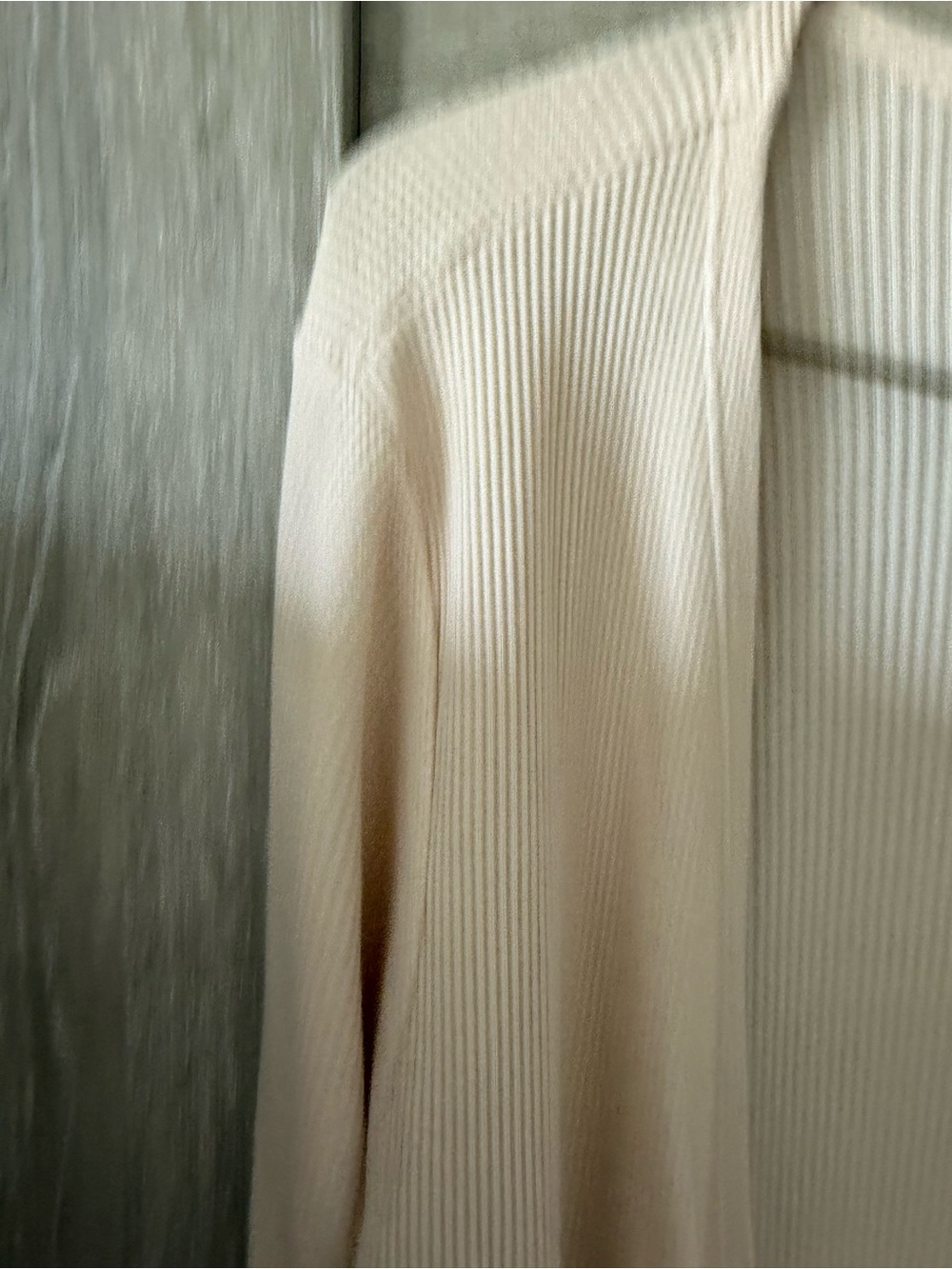Splendid Cream Ribbed Open-Front Cardigan - Picture 3 of 3